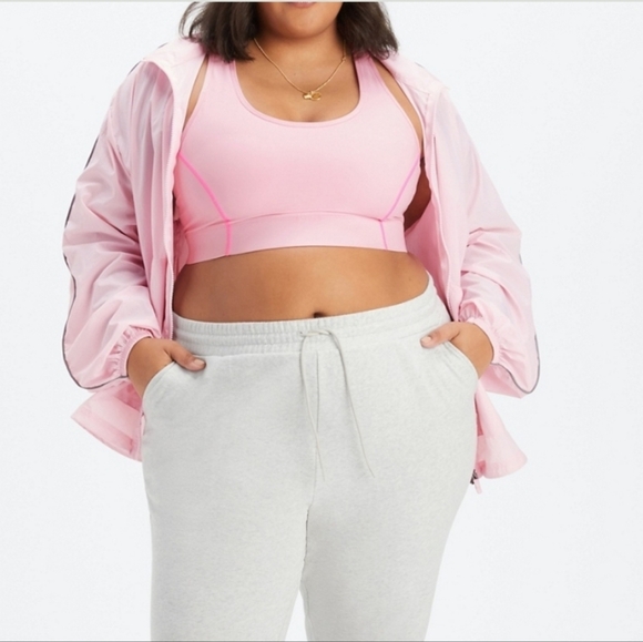 Fabletics Flyweight Oversized Windbreaker Jacket Pink XXL/1X Lightweight - Picture 11 of 13